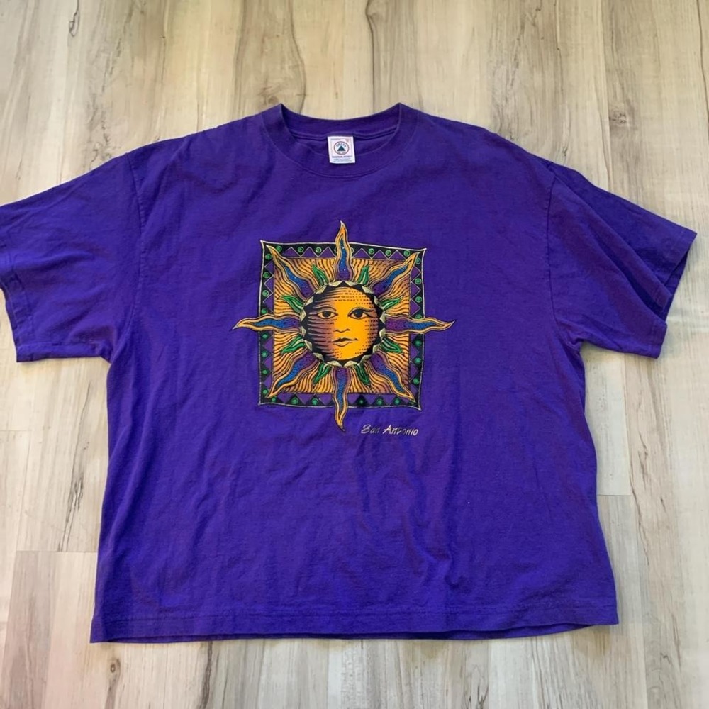 Vintage‎ 1990s sun graphic tshirt XL